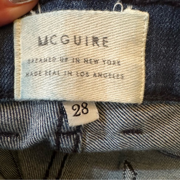 McGuire Raw Edge Hem High Rise Skinny Jeans in Dark Wash. Size Women’s 2… - Picture 16 of 17